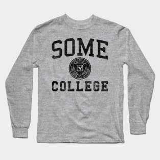 SOME COLLEGE - Black Long Sleeve T-Shirt